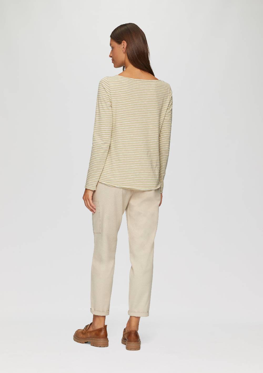 S.Oliver Longsleeve Mit Flammgarnstruktur Und U-Boot-Ausschnitt