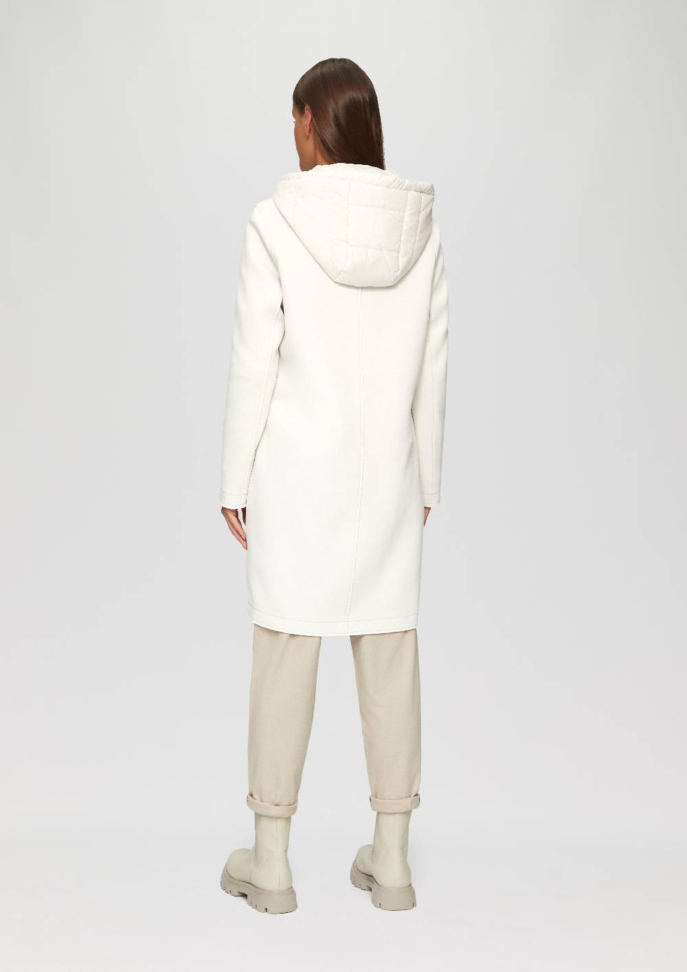 S.Oliver Mantel Aus Scuba Mit Abnehmbarem Kapuzenkragen