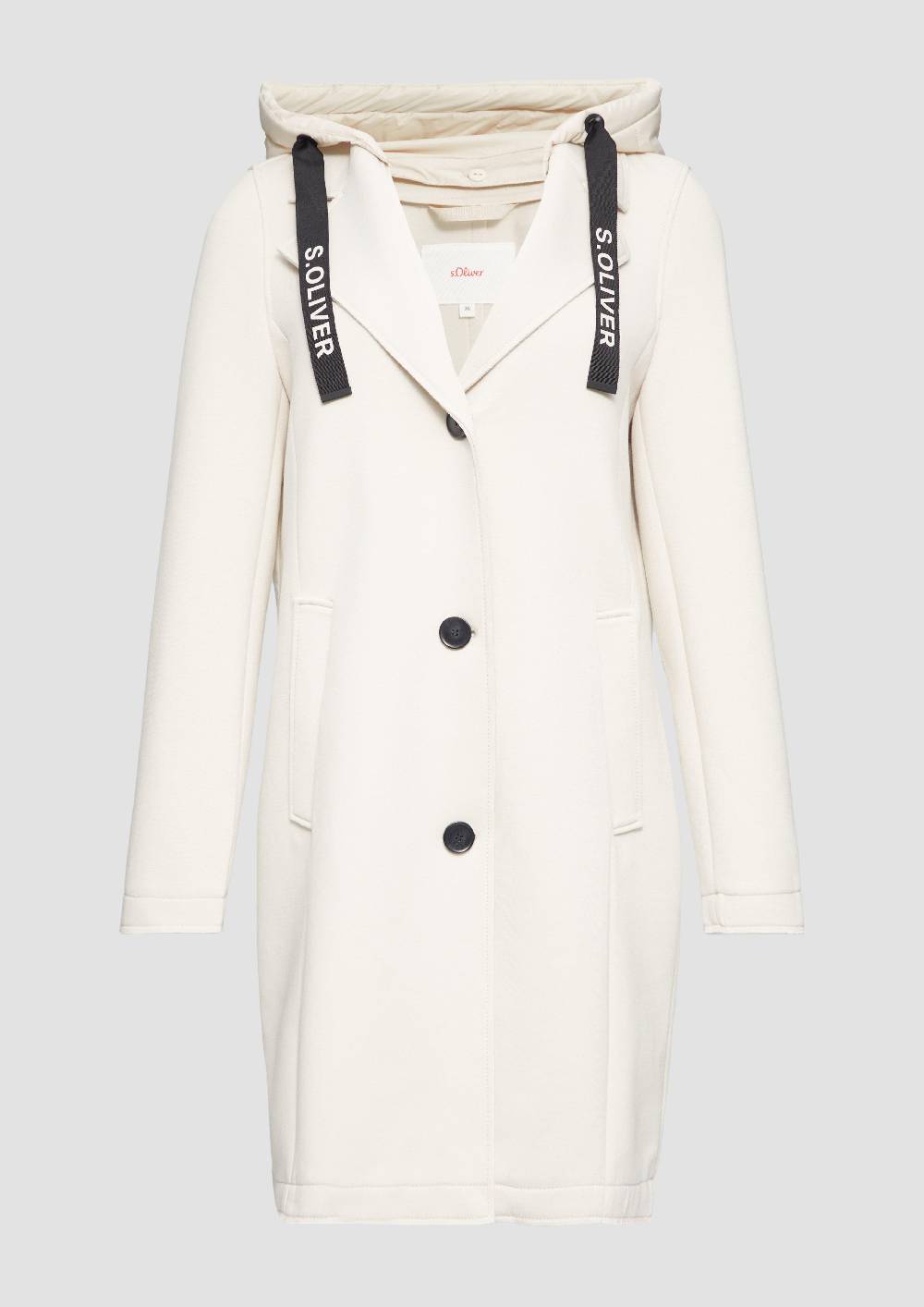 S.Oliver Mantel Aus Scuba Mit Abnehmbarem Kapuzenkragen