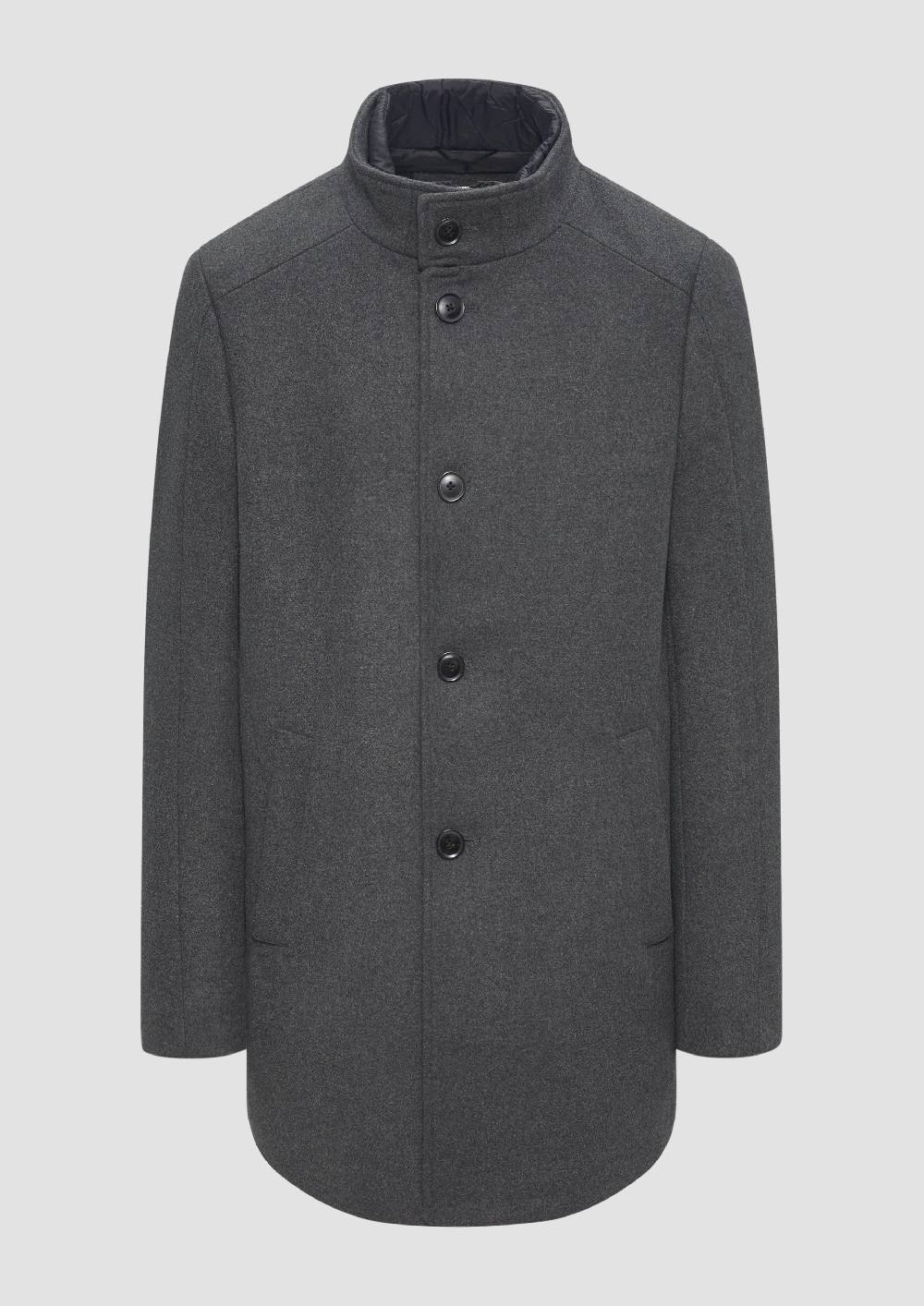 S.Oliver Mantel Aus Wollmix Mit Fixiertem Stepp-Einsatz