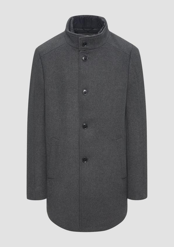 s.Oliver Mantel aus Wollmix mit fixiertem Stepp-Einsatz