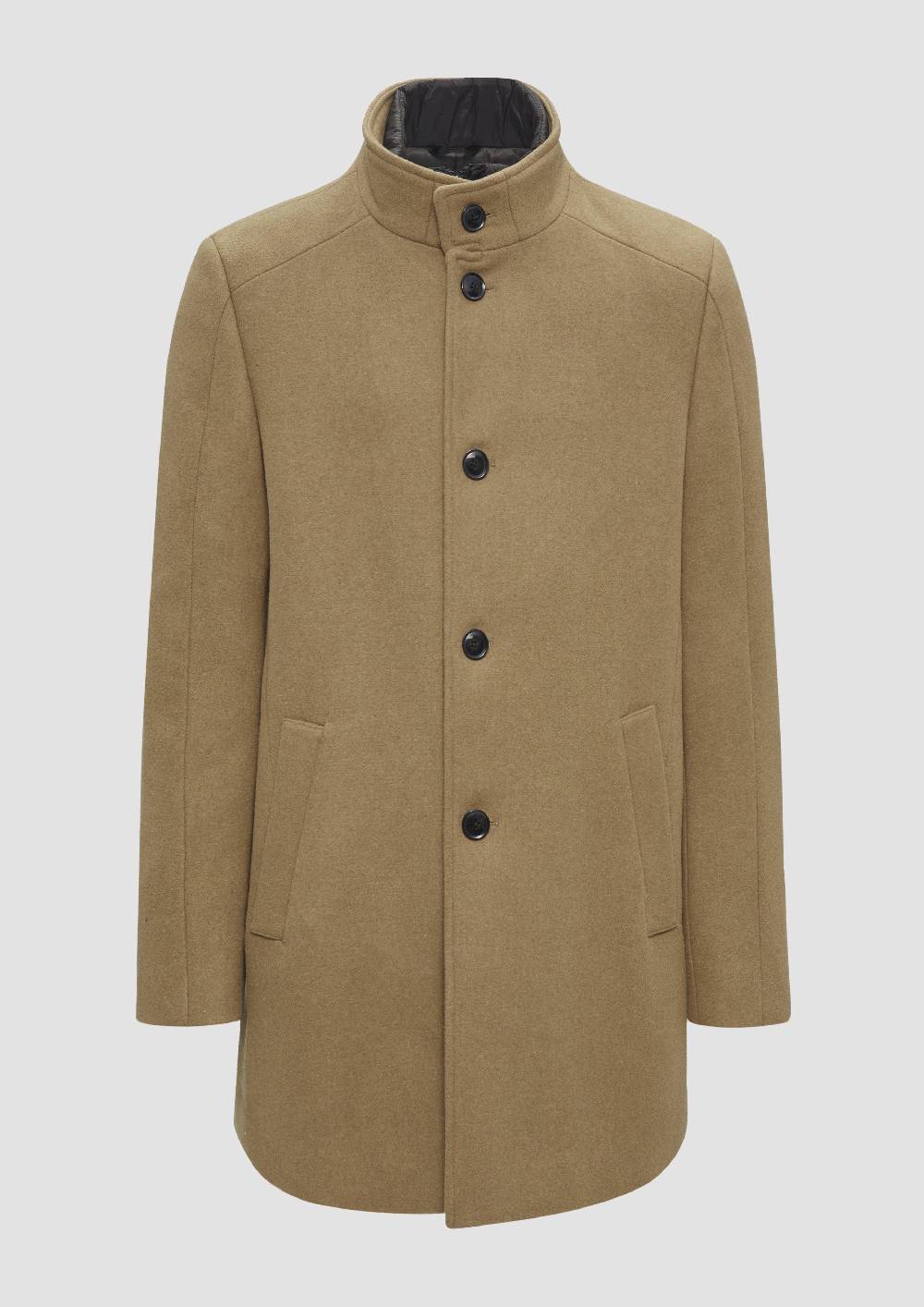 S.Oliver Mantel Aus Wollmix Mit Fixiertem Stepp-Einsatz