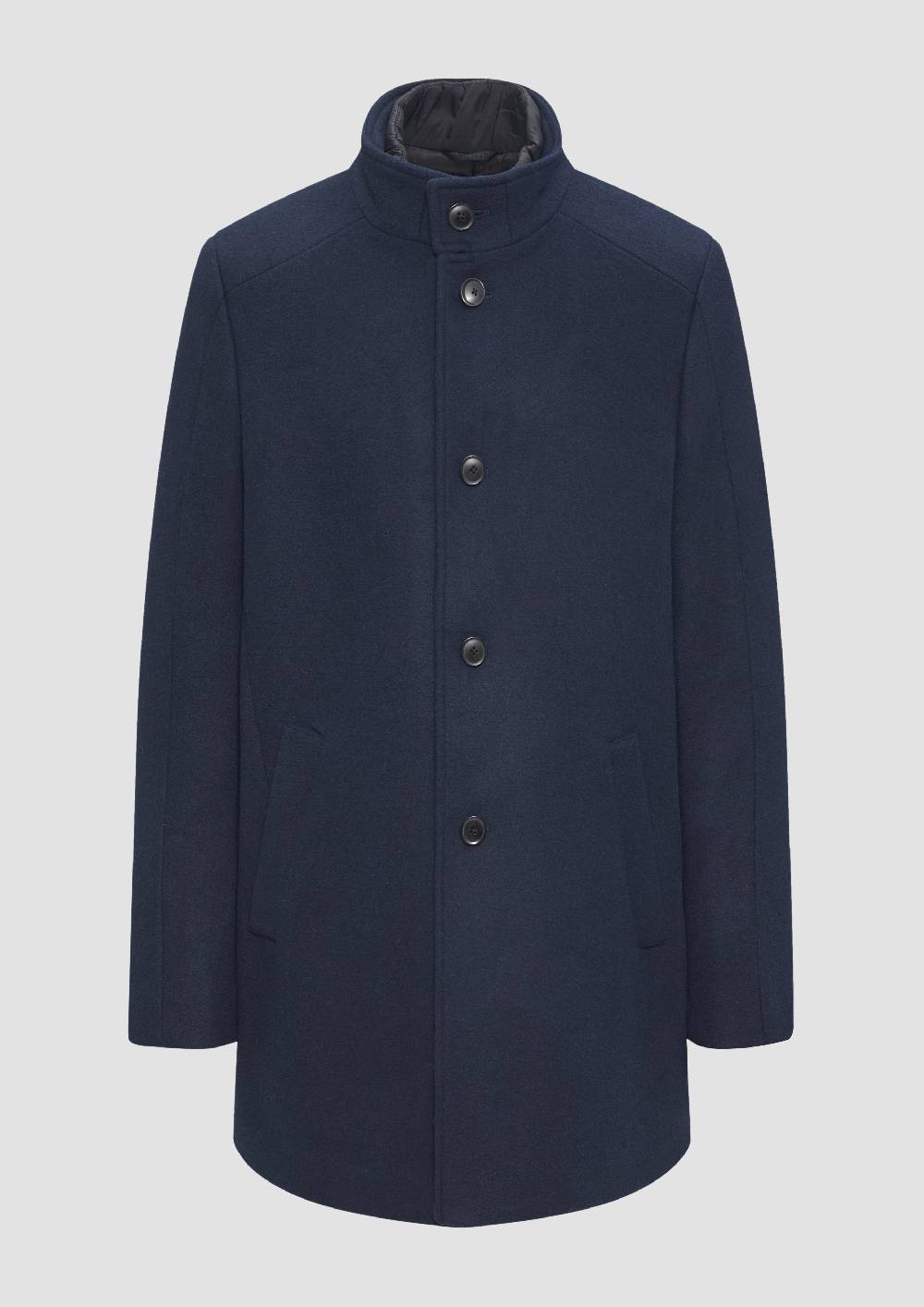 S.Oliver Mantel Aus Wollmix Mit Fixiertem Stepp-Einsatz