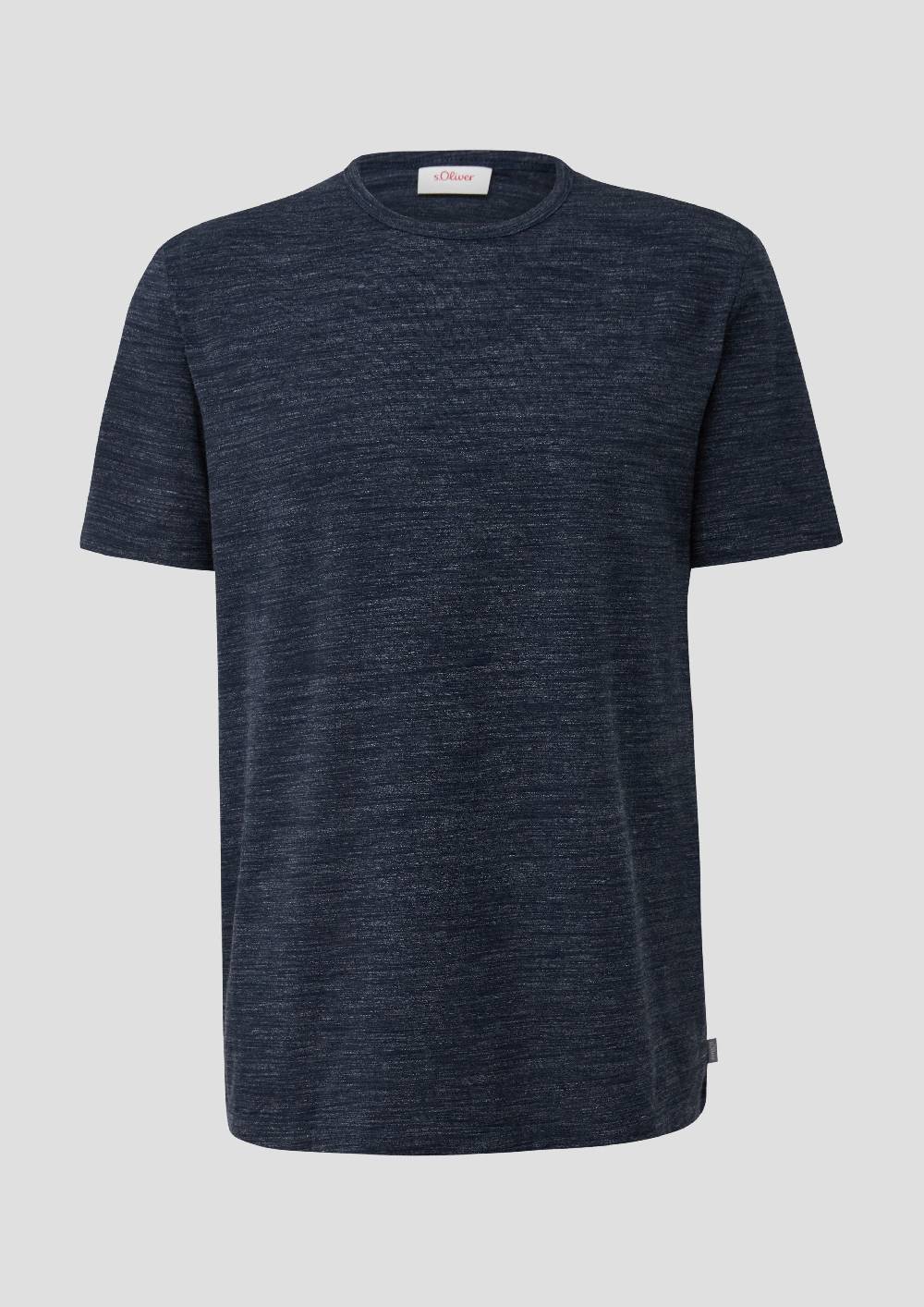 S.Oliver Meliertes Baumwoll-T-Shirt Mit Brustttasche