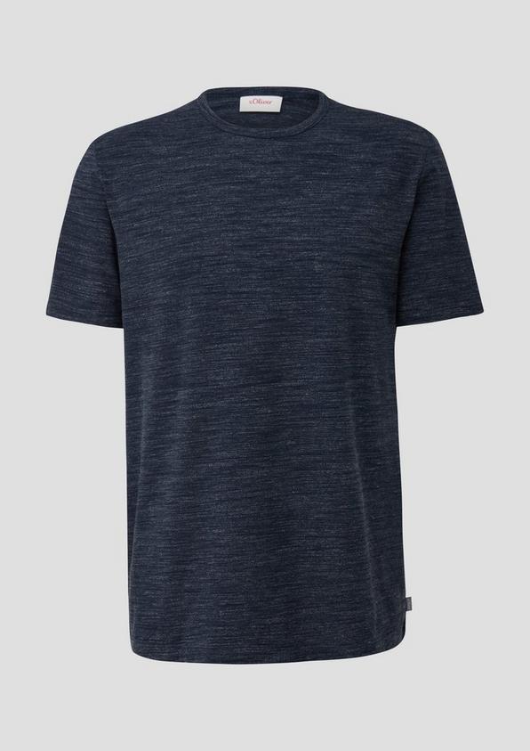 s.Oliver Meliertes Baumwoll-T-Shirt mit Brustttasche