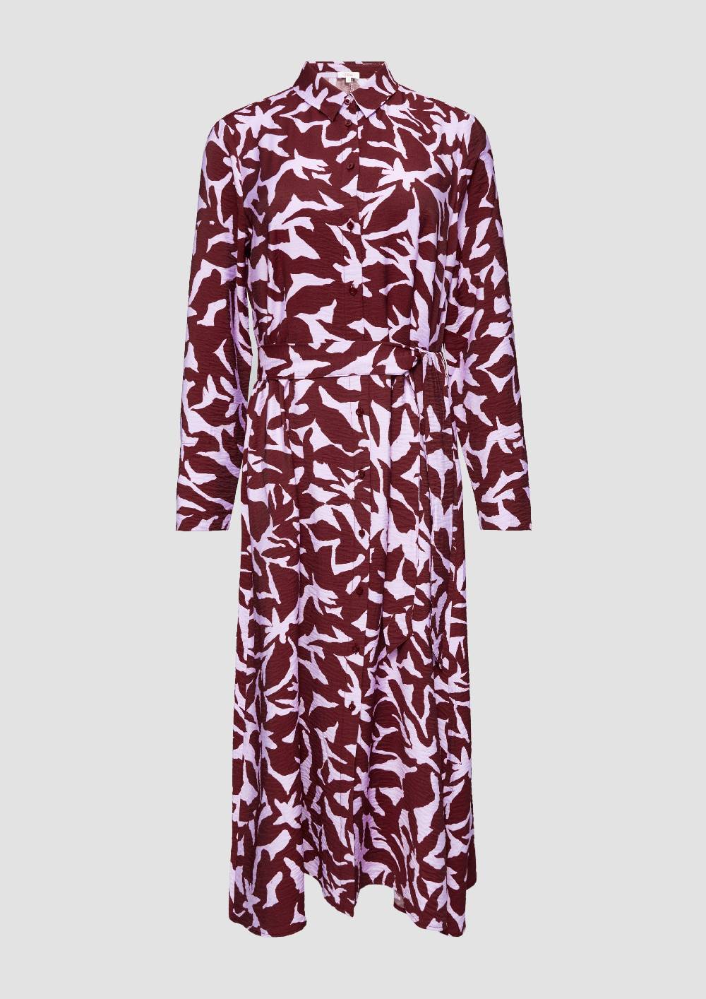 S.Oliver Midi-Kleid Aus Viskose Mit Eingrifftaschen