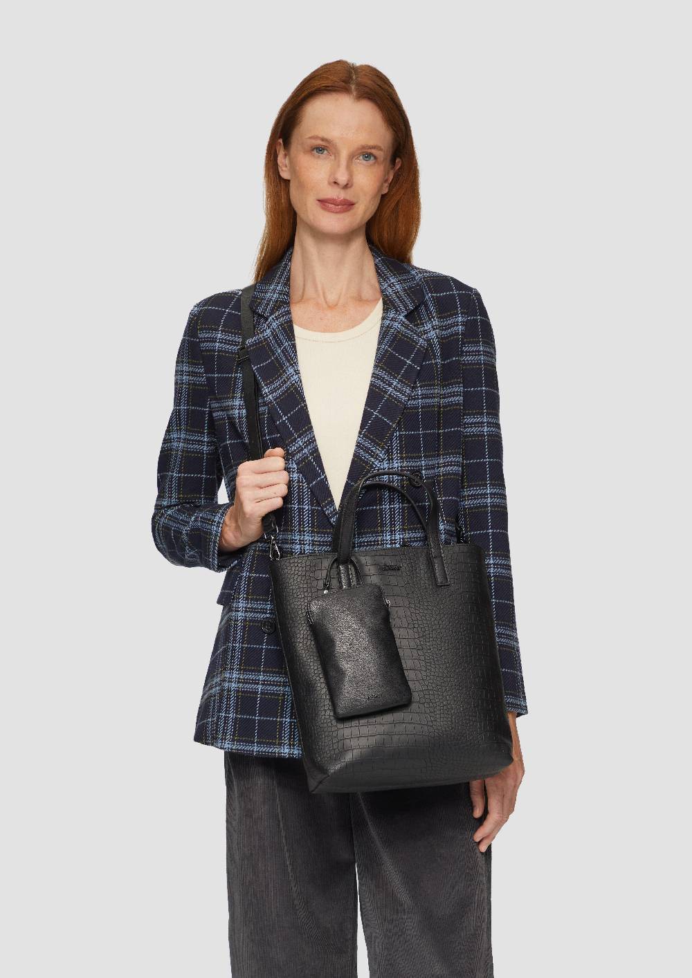 S.Oliver Mittelgroßer Shopper In Krokodilleder-Optik