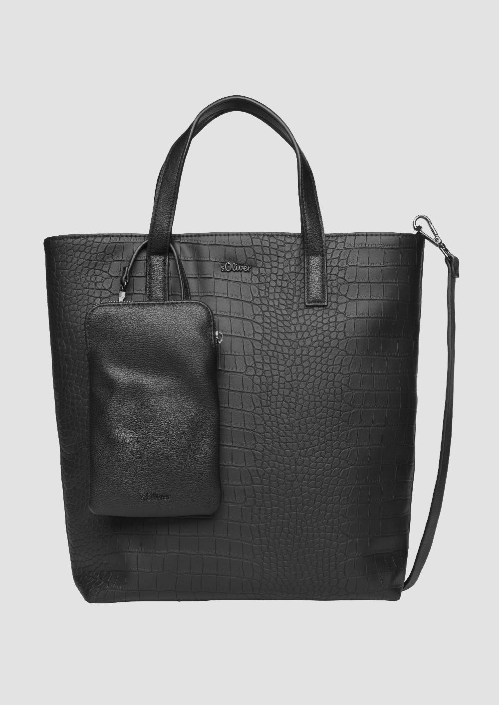 S.Oliver Mittelgroßer Shopper In Krokodilleder-Optik