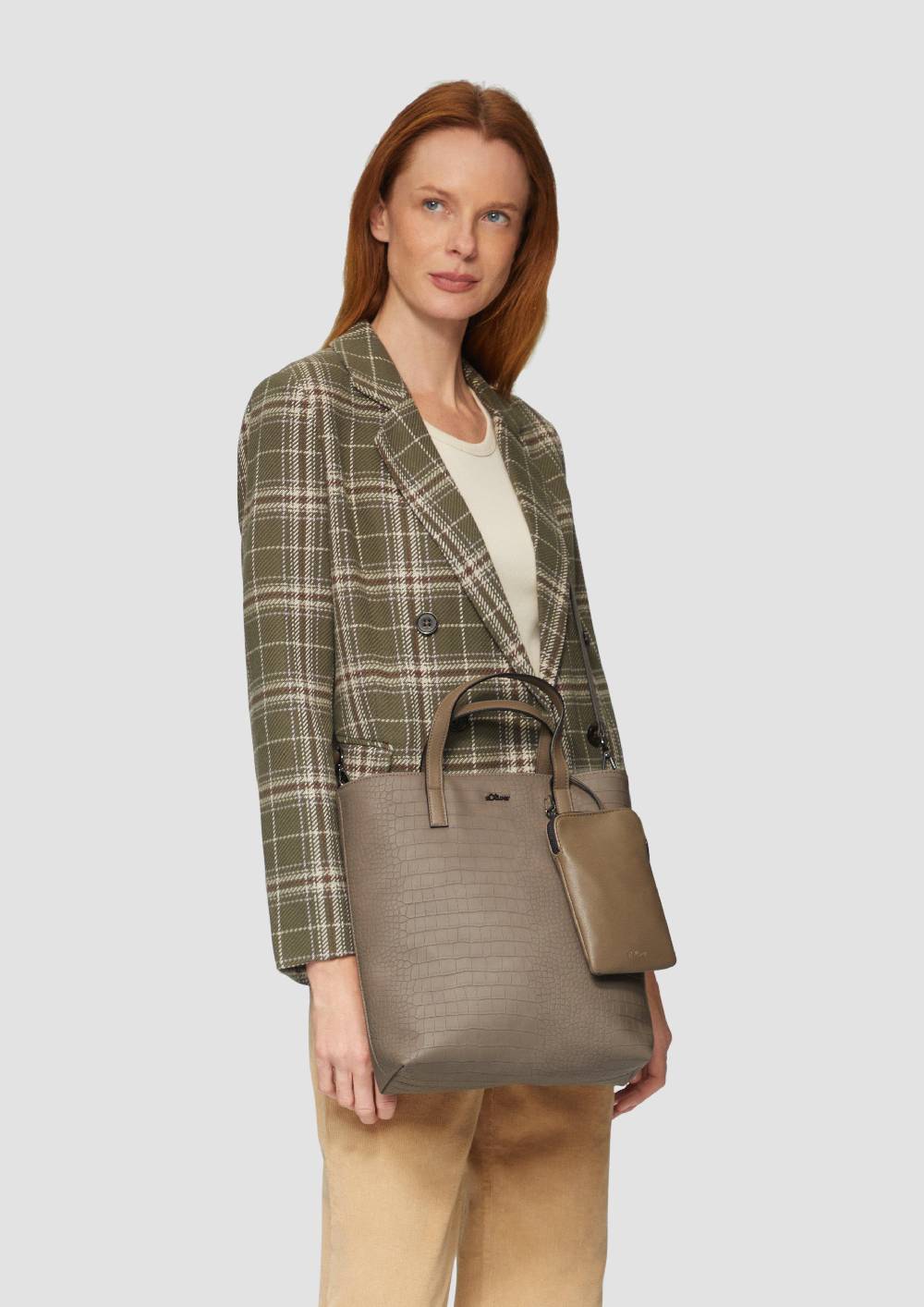 S.Oliver Mittelgroßer Shopper In Krokodilleder-Optik