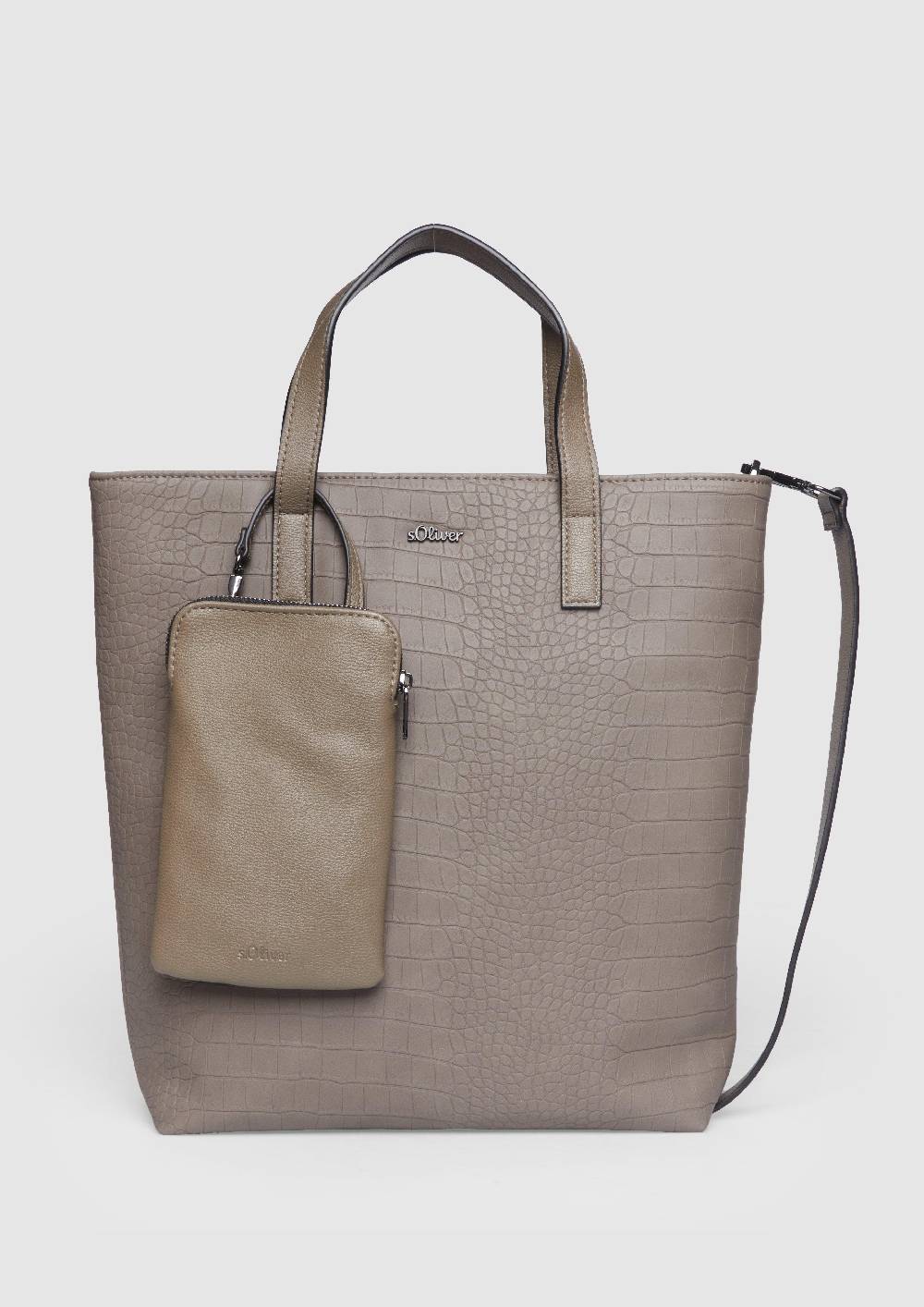 S.Oliver Mittelgroßer Shopper In Krokodilleder-Optik