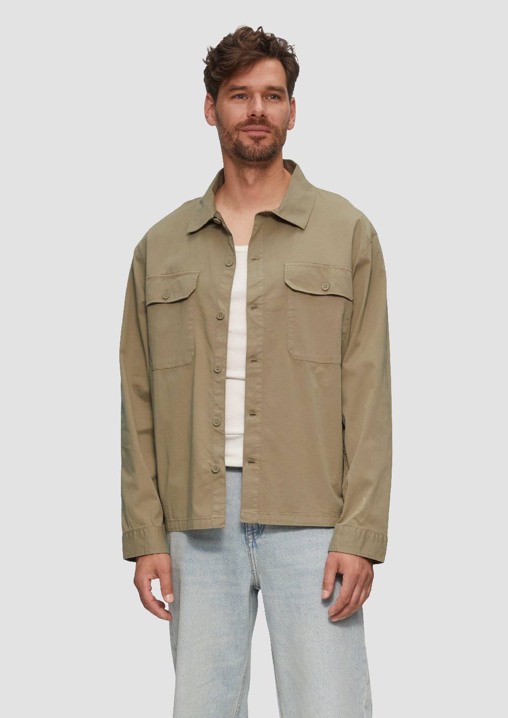 S.Oliver Overshirt Aus Baumwollstretch Im Relaxed Fit