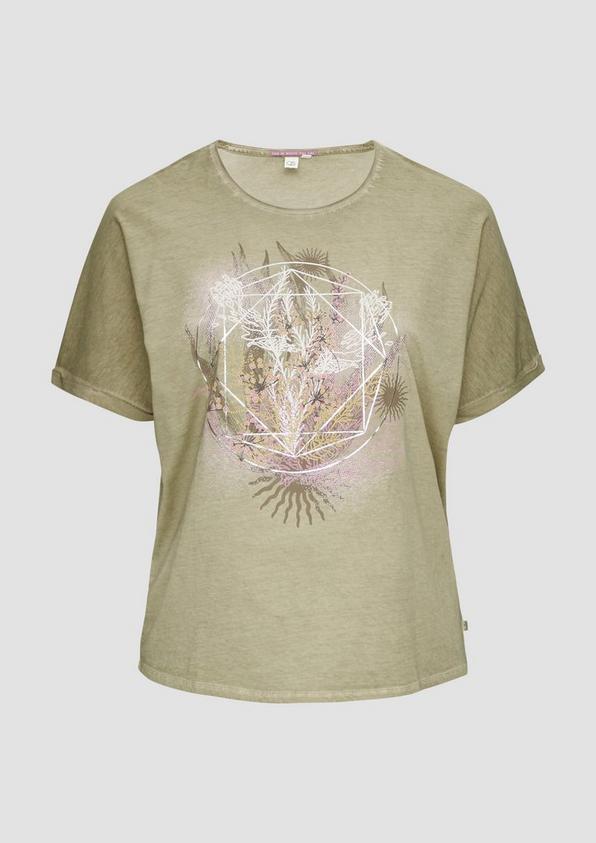 s.Oliver Oversize-Shirt mit Rundhalsausschnitt und Frontprint