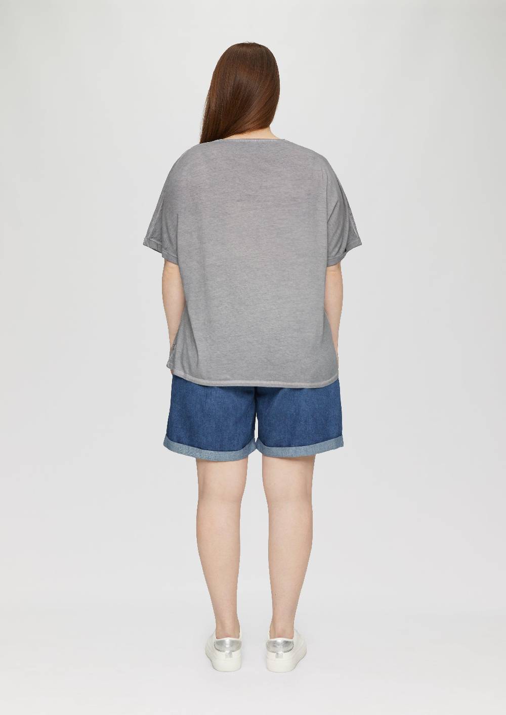 S.Oliver Oversize-Shirt Mit Rundhalsausschnitt Und Frontprint