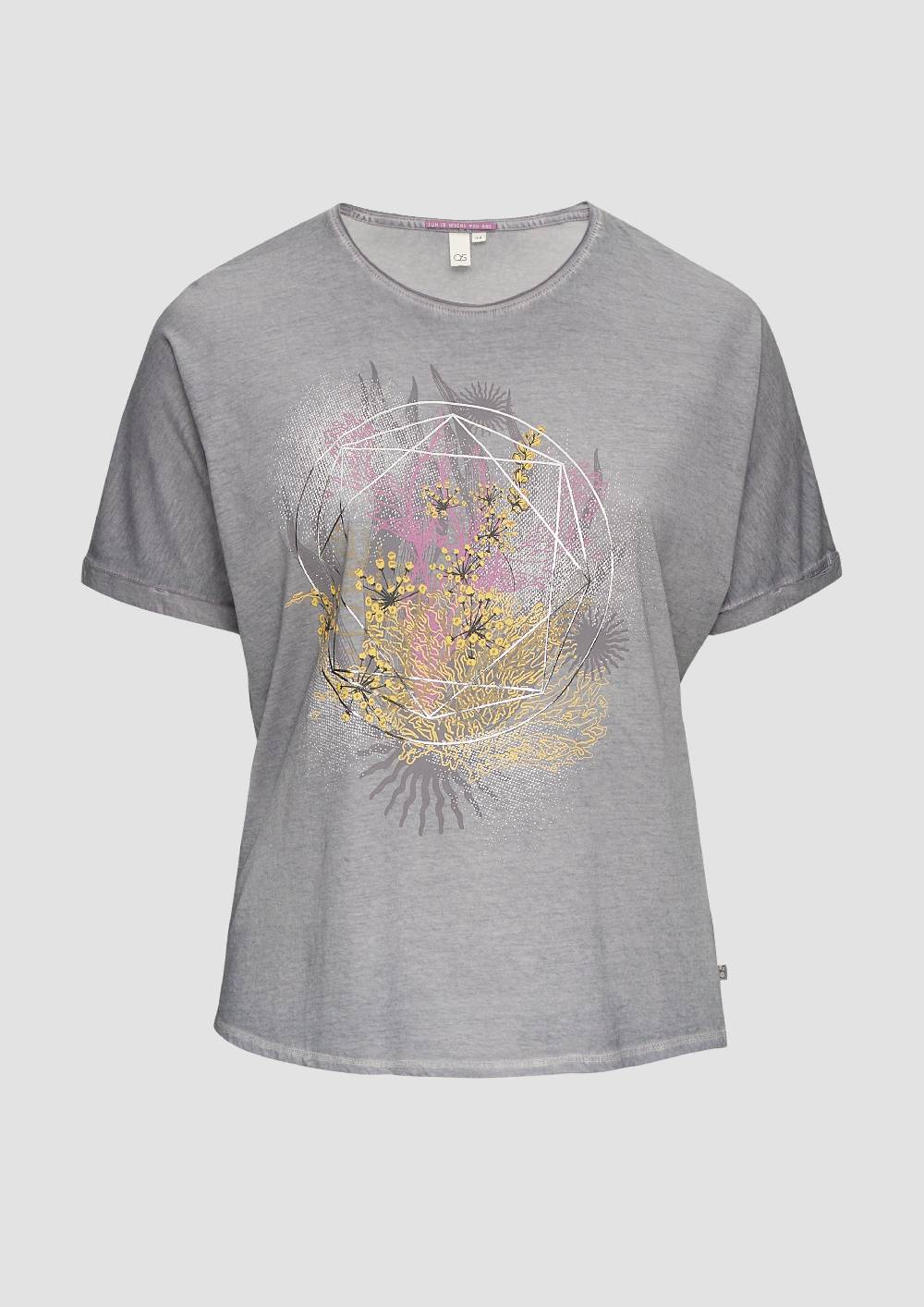 S.Oliver Oversize-Shirt Mit Rundhalsausschnitt Und Frontprint