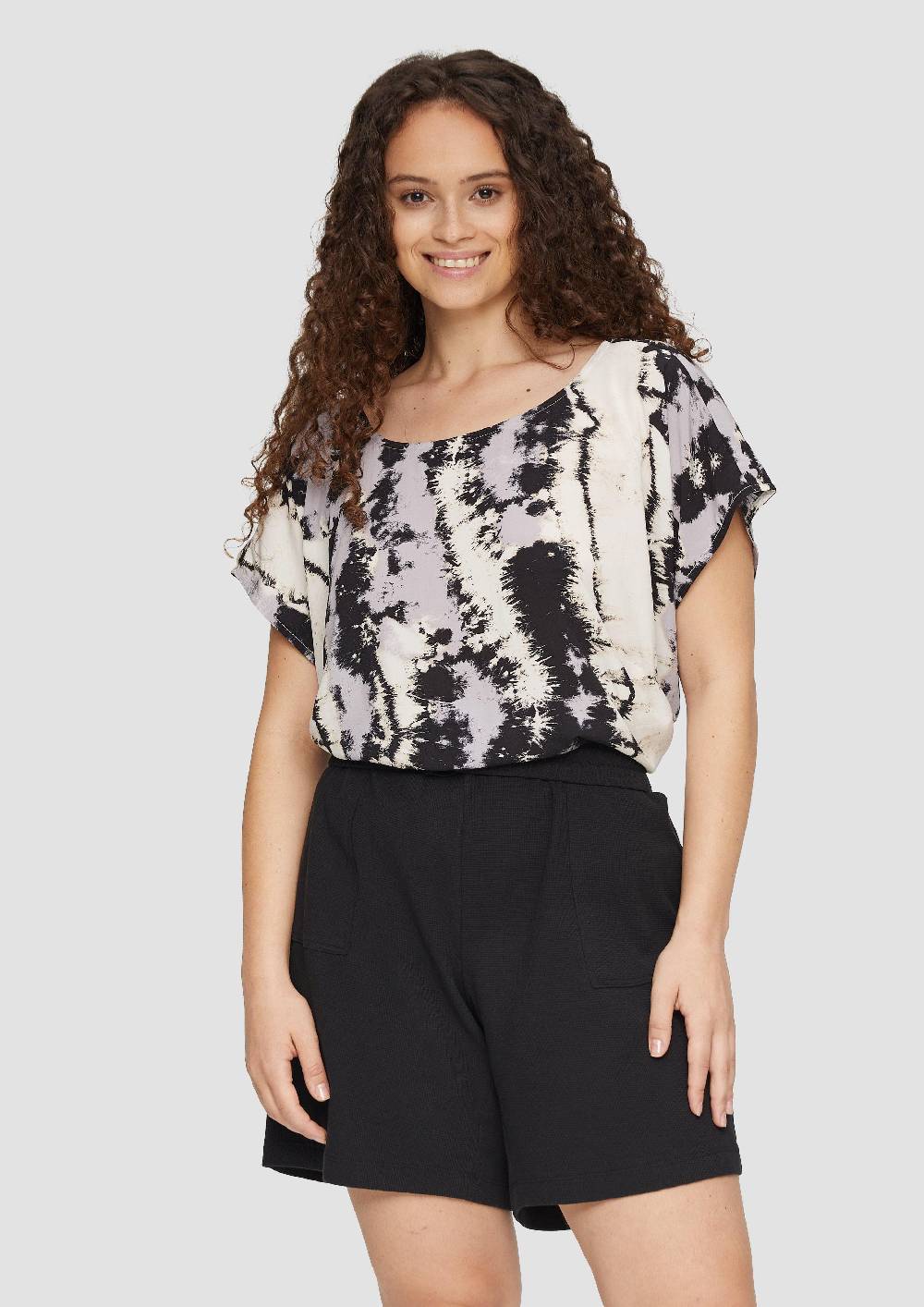S.Oliver Oversized-Bluse Mit überschnittenen Schultern Und Teilungsnaht