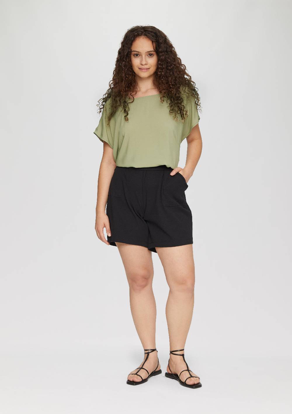 S.Oliver Oversized-Bluse Mit überschnittenen Schultern Und Teilungsnaht