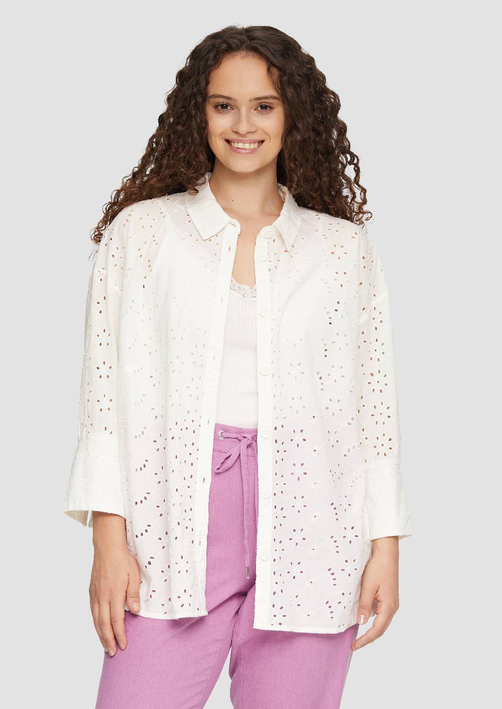 S.Oliver Oversized-Hemdbluse Mit überschnittenen Schultern