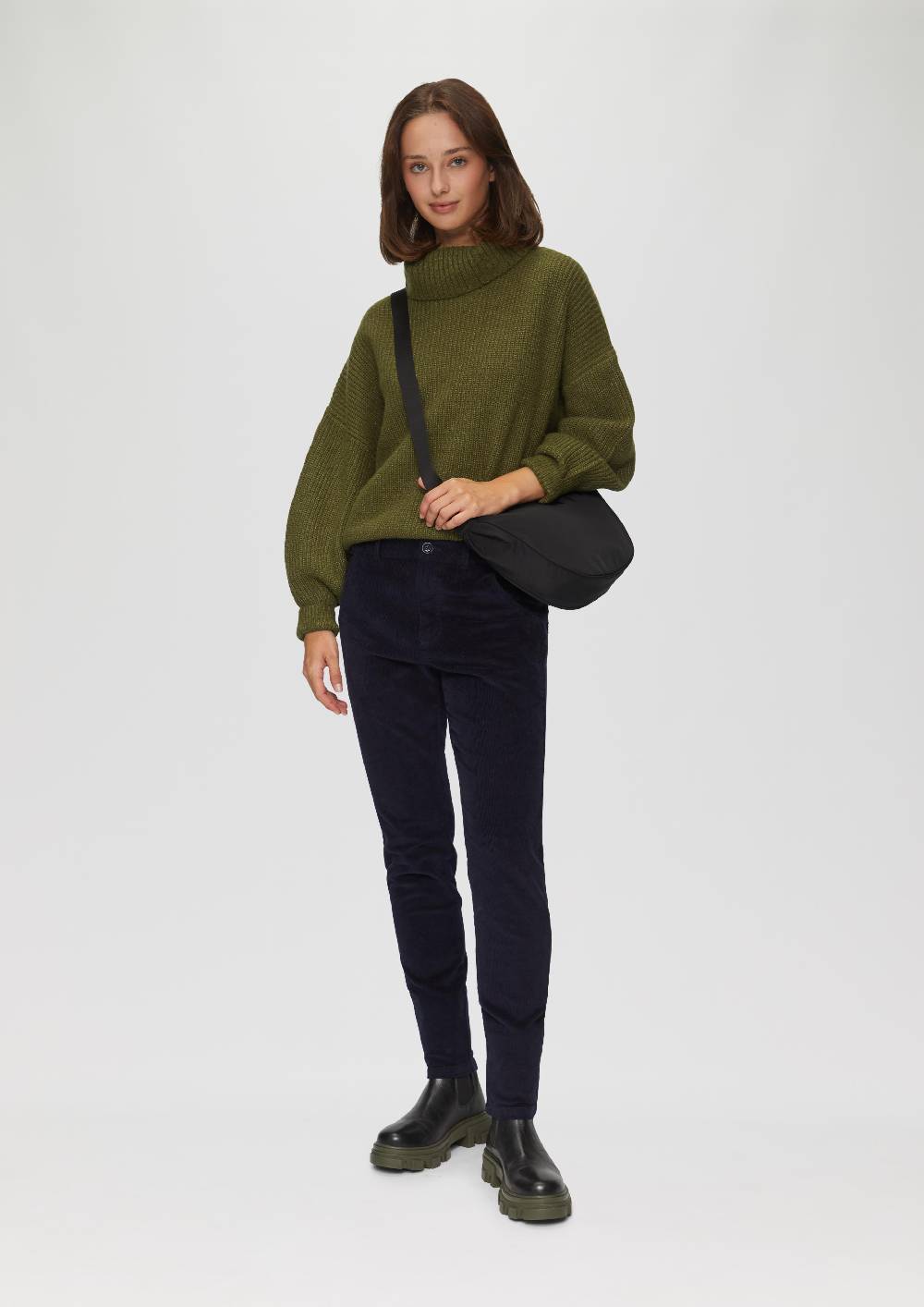 S.Oliver Oversized Rollkragenpullover Mit Weiten Ärmeln