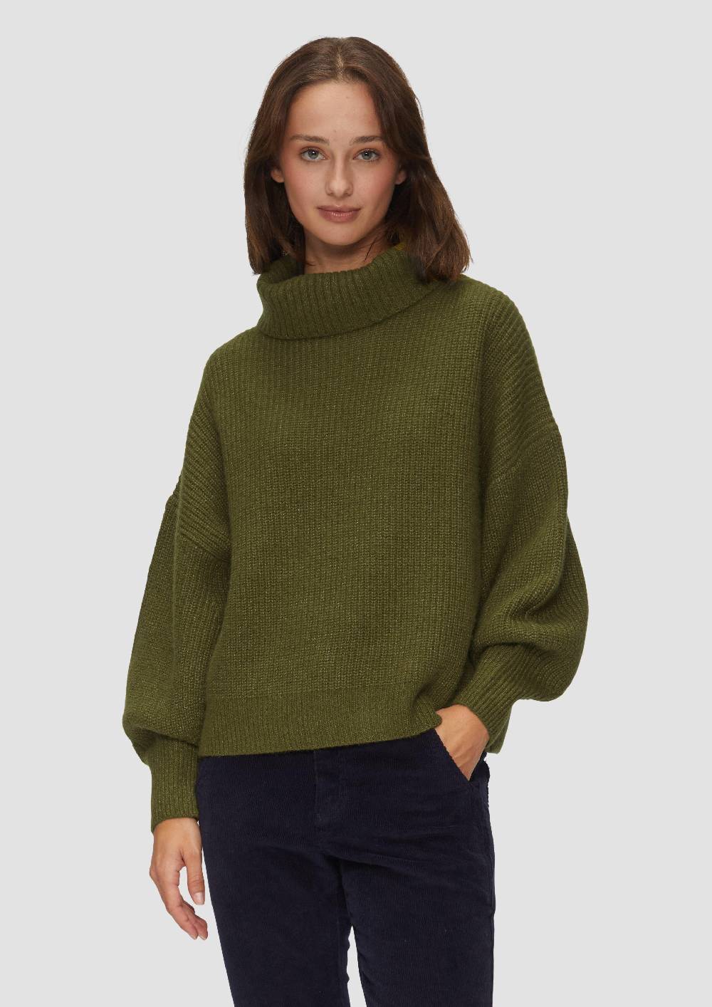 S.Oliver Oversized Rollkragenpullover Mit Weiten Ärmeln