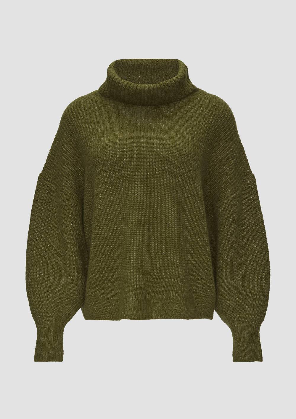 S.Oliver Oversized Rollkragenpullover Mit Weiten Ärmeln