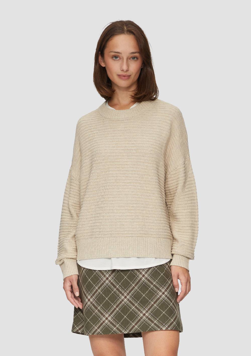 S.Oliver Oversized Strickpullover Mit Ottoman-Struktur
