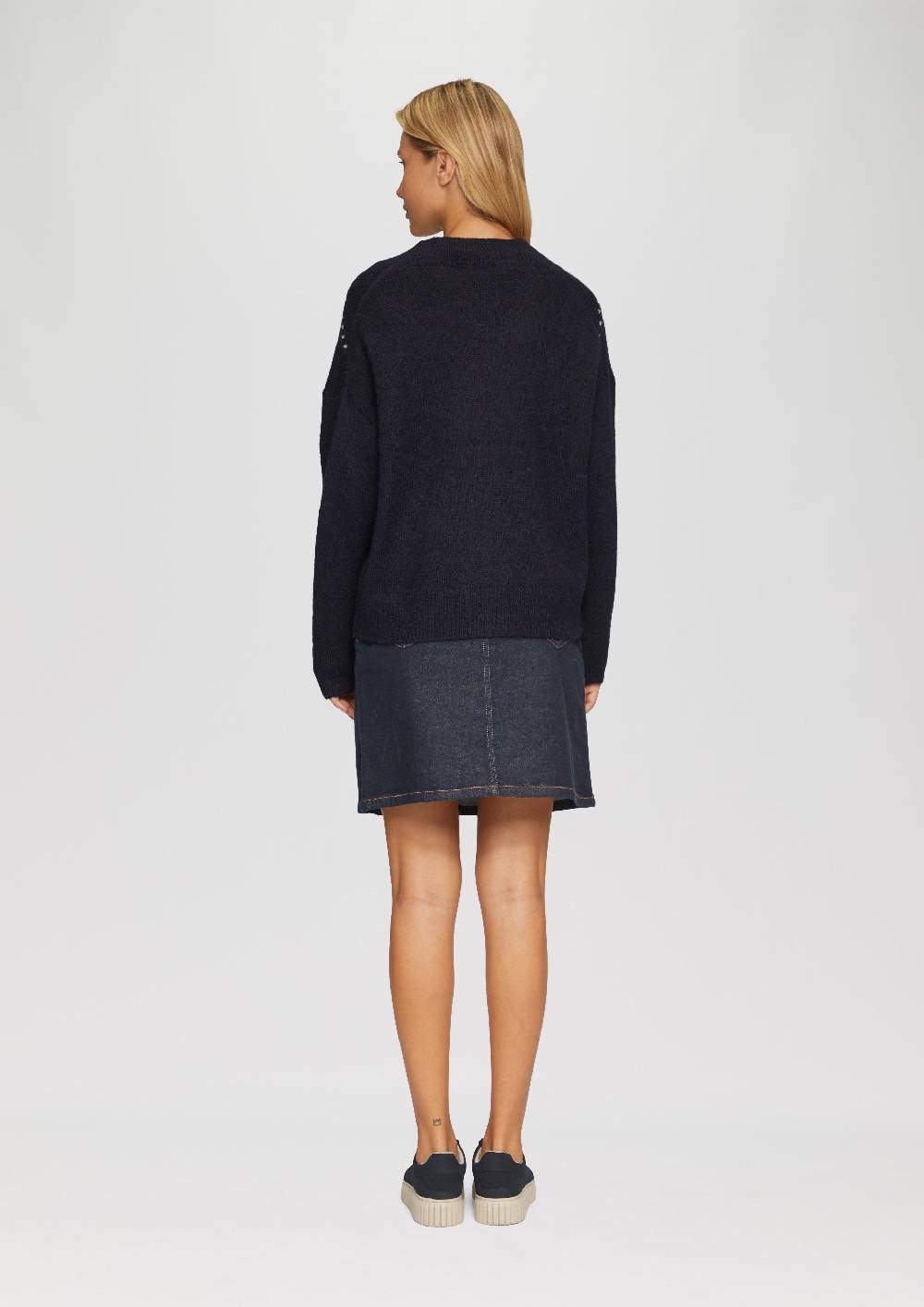 S.Oliver Oversized Wollmix-Strickjacke Mit Argyle-Muster