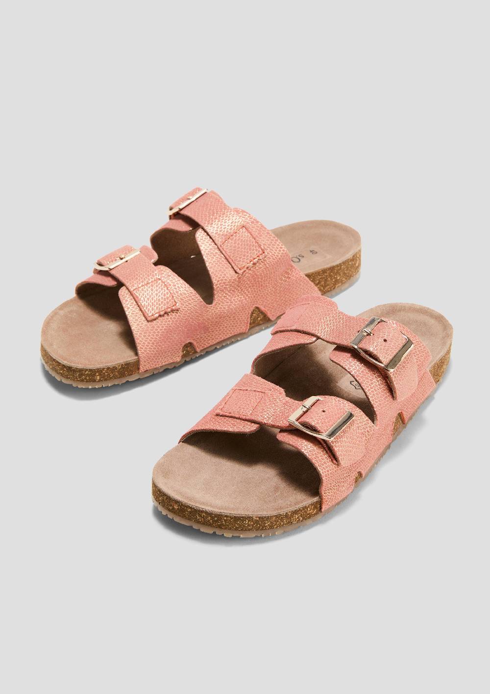 S.Oliver Pantoletten Aus Rindsleder Mit Dornschließe