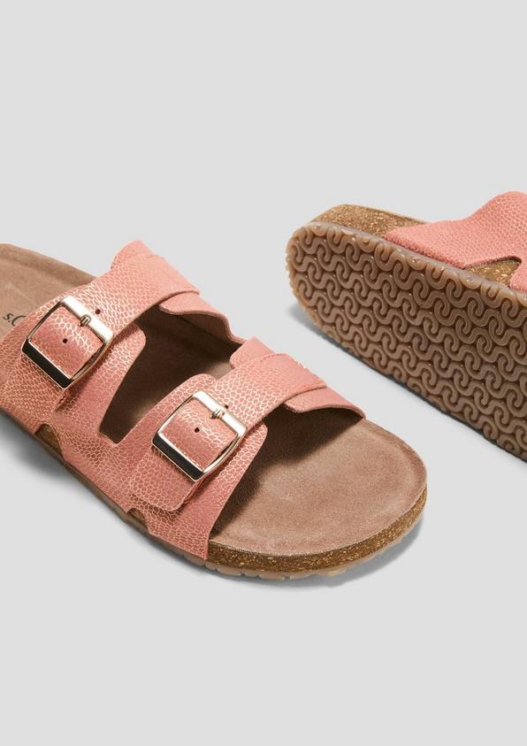 s.Oliver Pantoletten aus Rindsleder mit Dornschließe