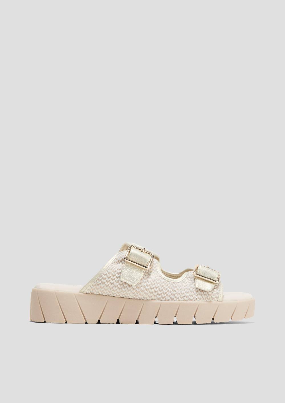 S.Oliver Pantoletten Mit Plateau-Sohle Und Dornschließen