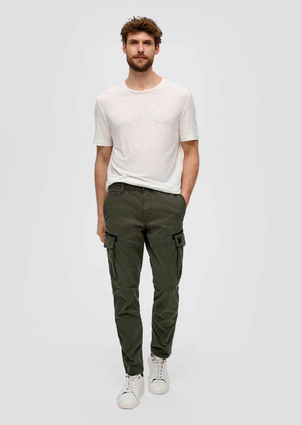 S.Oliver Phoenix: Cargohose Mit Garment Dye Und Straight Leg