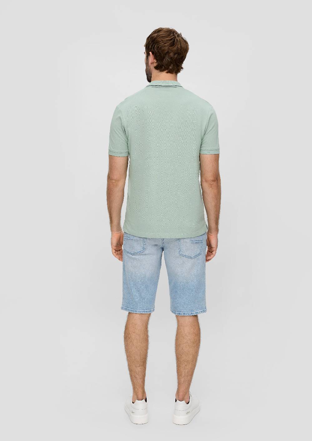 S.Oliver Poloshirt Aus Baumwolle Mit Frontprint Und Kontrast-Detail