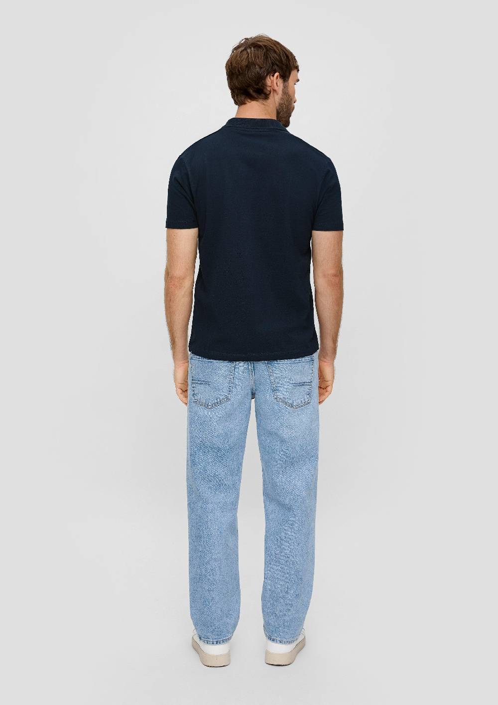 S.Oliver Poloshirt Aus Baumwolle Mit Offenem Kragen