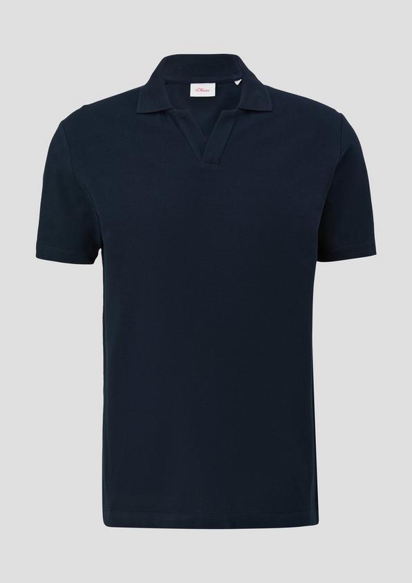 s.Oliver Poloshirt aus Baumwolle mit offenem Kragen