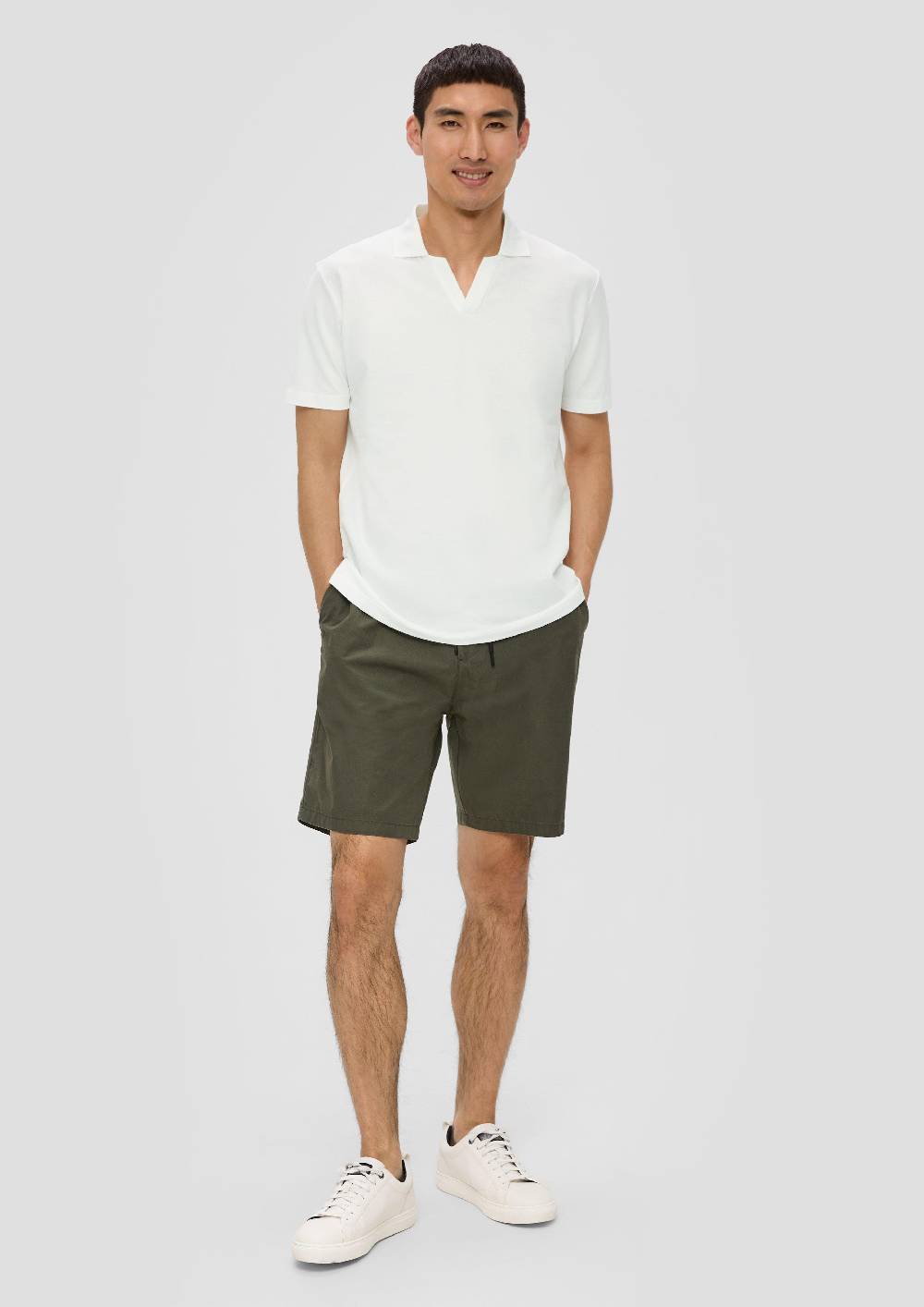 S.Oliver Poloshirt Aus Baumwolle Mit Offenem Kragen