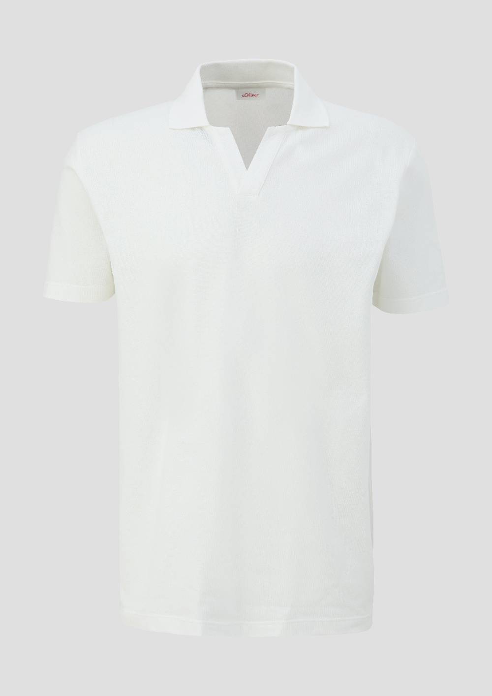 S.Oliver Poloshirt Aus Baumwolle Mit Offenem Kragen