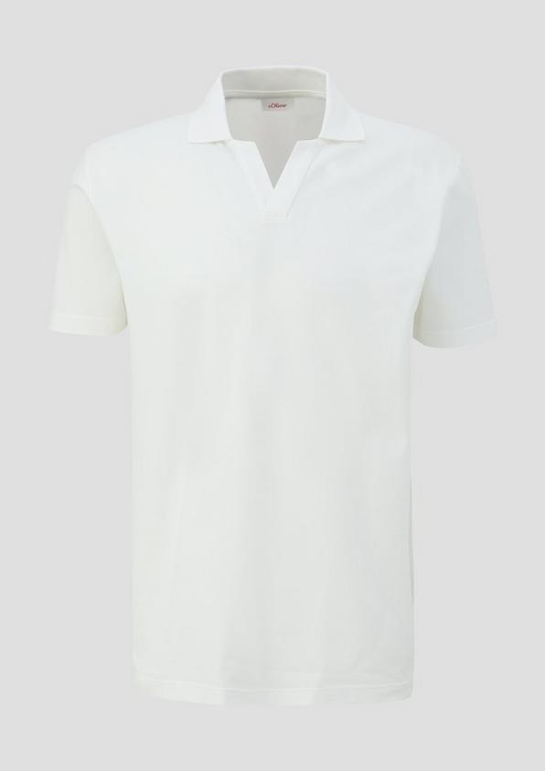s.Oliver Poloshirt aus Baumwolle mit offenem Kragen