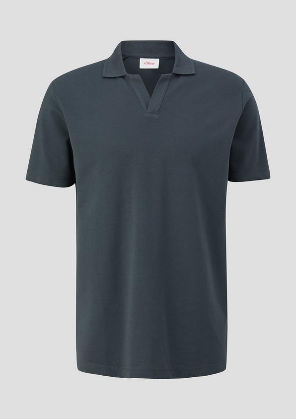 s.Oliver Poloshirt aus Baumwolle mit offenem Kragen