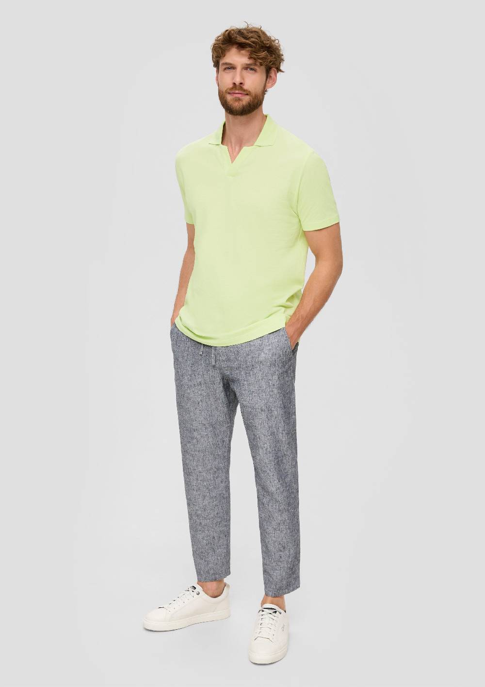 S.Oliver Poloshirt Aus Baumwolle Mit Offenem Kragen