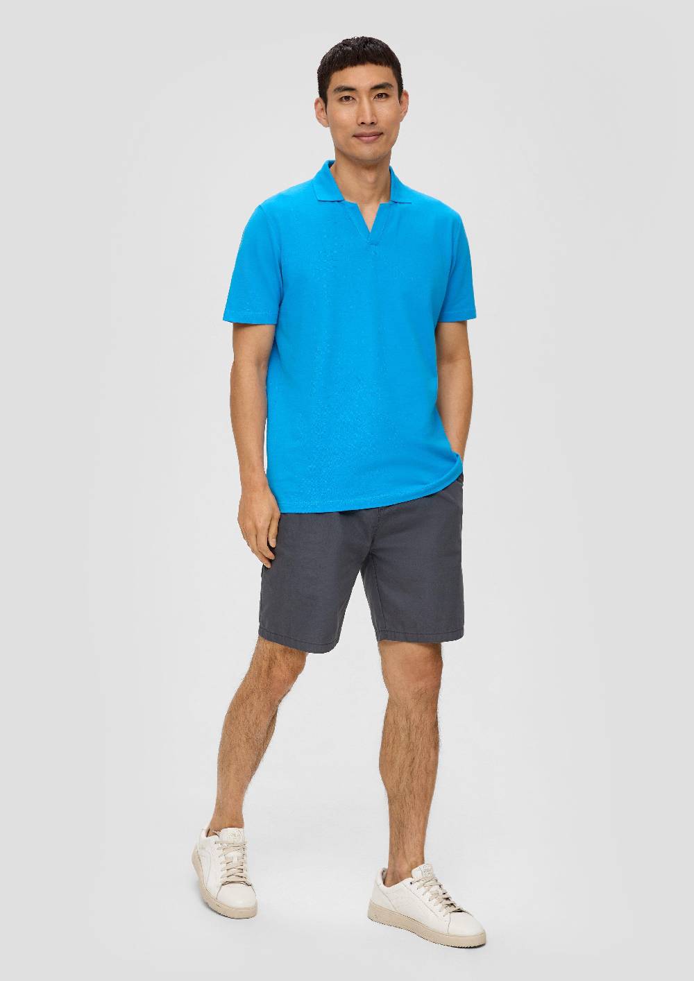 S.Oliver Poloshirt Aus Baumwolle Mit Offenem Kragen