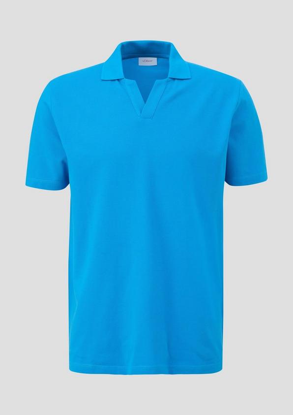 s.Oliver Poloshirt aus Baumwolle mit offenem Kragen