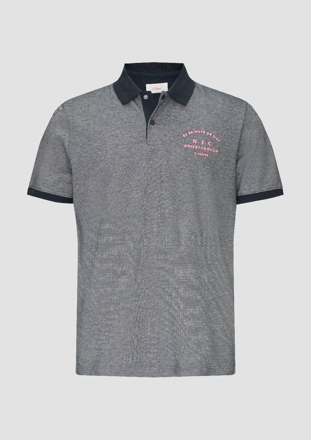 S.Oliver Poloshirt Aus Baumwollpiqué Mit Kontrast-Details