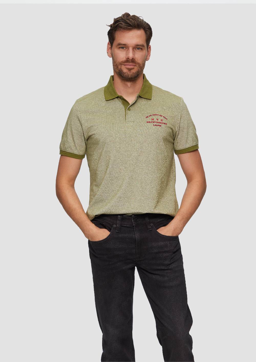 S.Oliver Poloshirt Aus Baumwollpiqué Mit Kontrast-Details