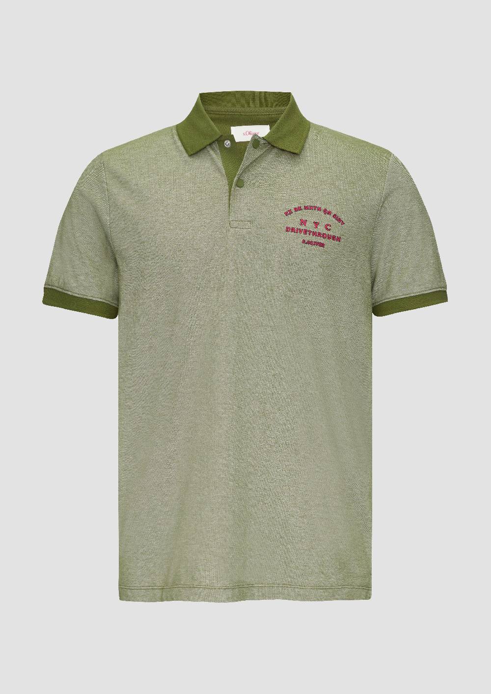 S.Oliver Poloshirt Aus Baumwollpiqué Mit Kontrast-Details