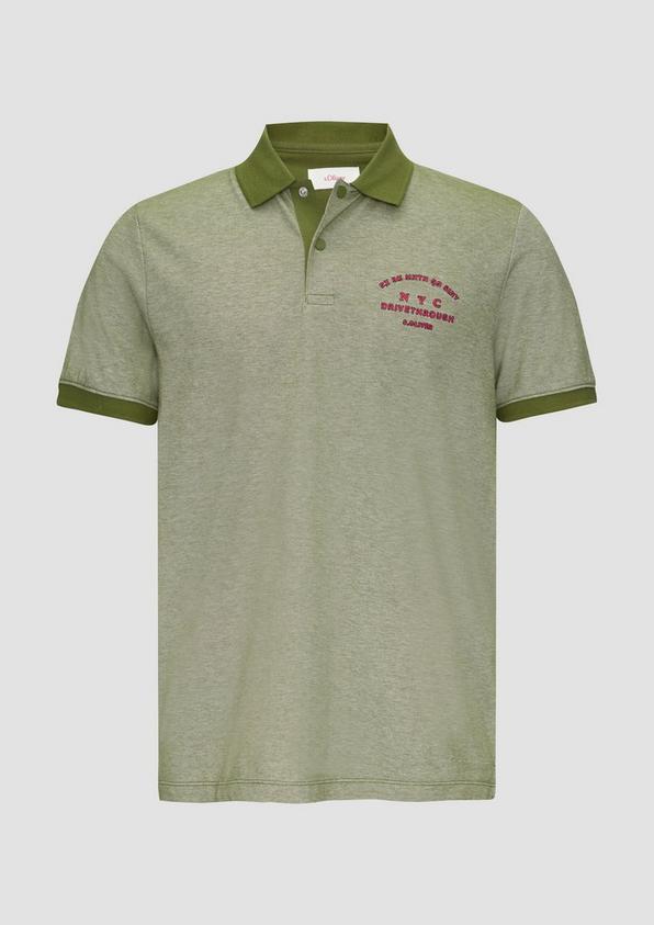 s.Oliver Poloshirt aus Baumwollpiqué mit Kontrast-Details