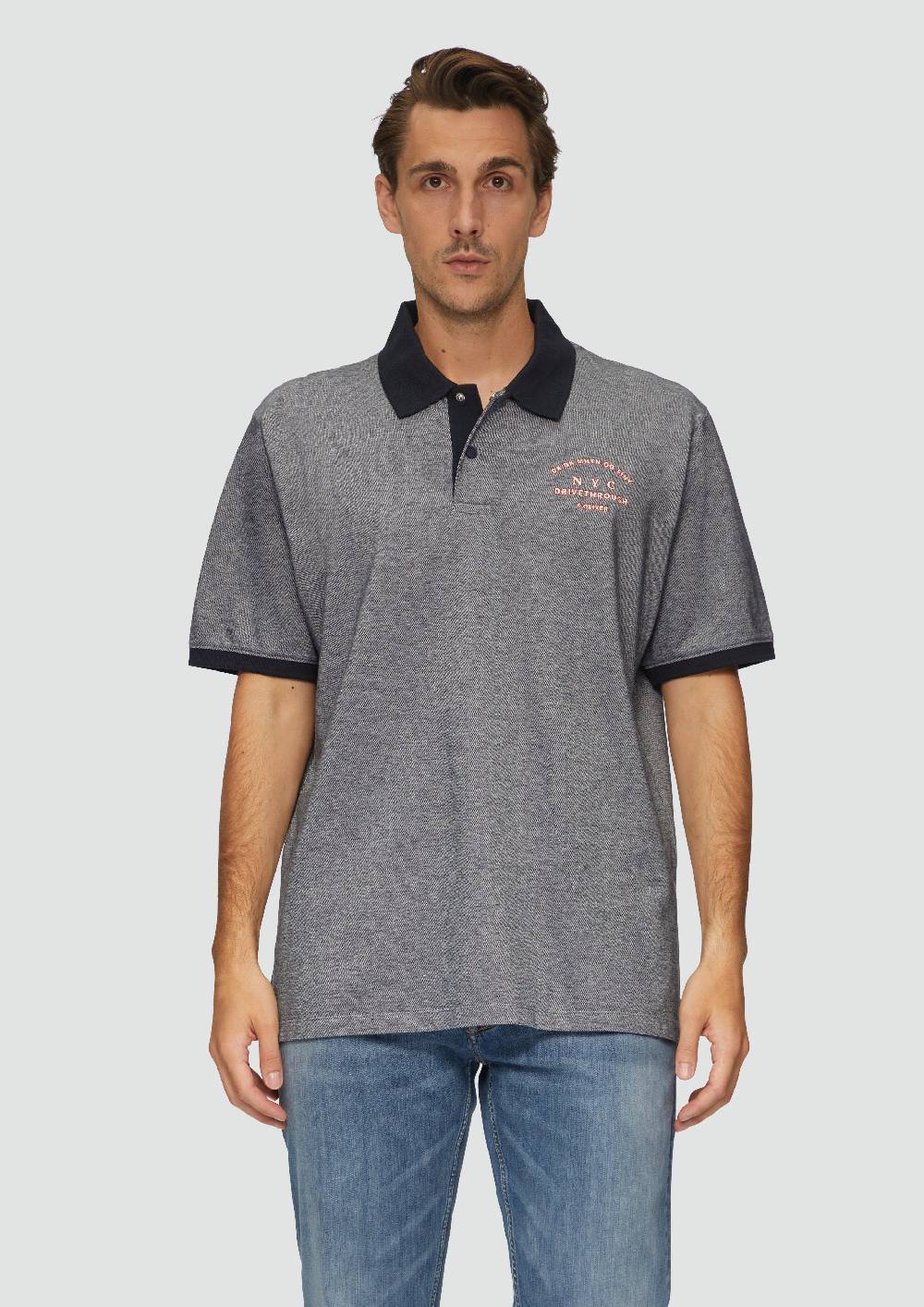 S.Oliver Poloshirt Aus Baumwollpiqué Mit Kontrast-Details