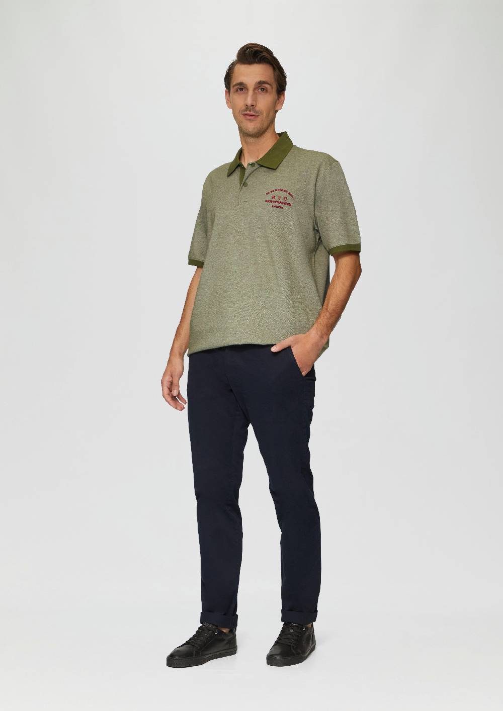 S.Oliver Poloshirt Aus Baumwollpiqué Mit Kontrast-Details
