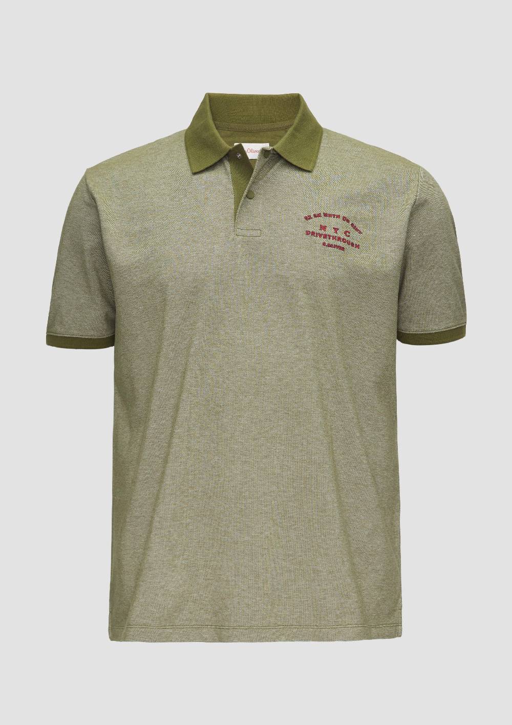 S.Oliver Poloshirt Aus Baumwollpiqué Mit Kontrast-Details