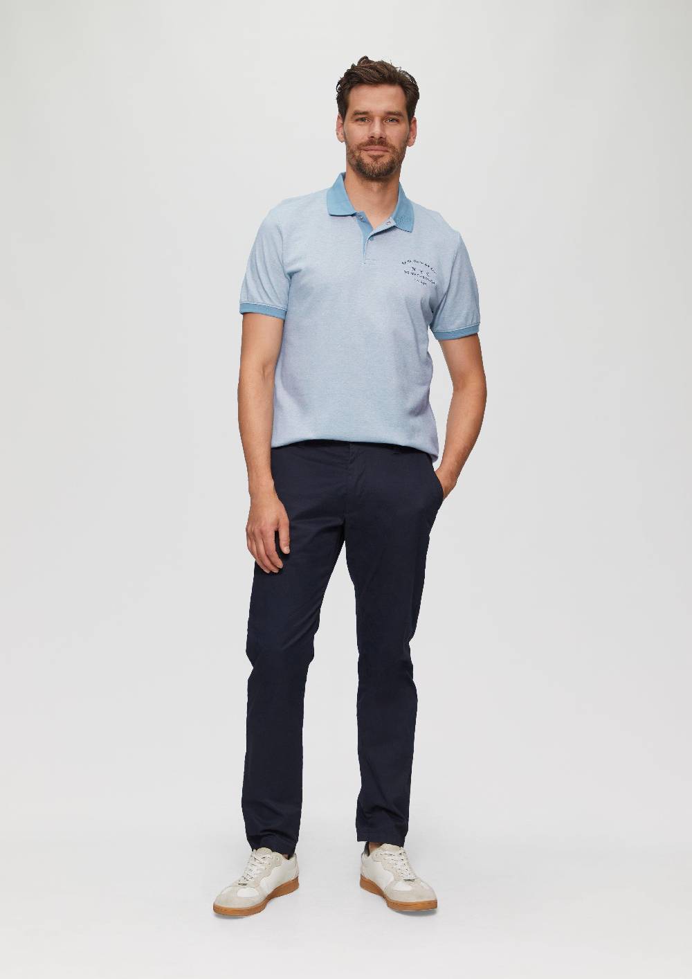 S.Oliver Poloshirt Aus Baumwollpiqué Mit Kontrast-Details