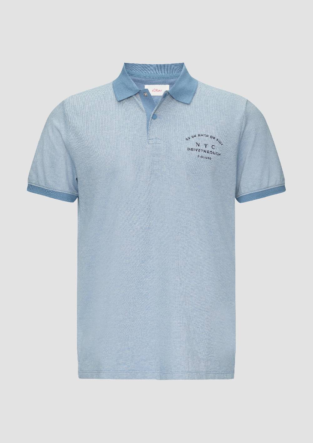 S.Oliver Poloshirt Aus Baumwollpiqué Mit Kontrast-Details