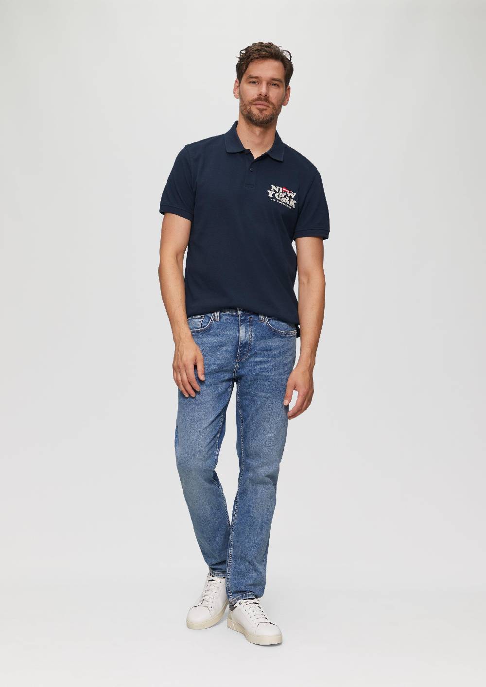 S.Oliver Poloshirt Aus Baumwollpiqué Mit Peanuts®-Motiv